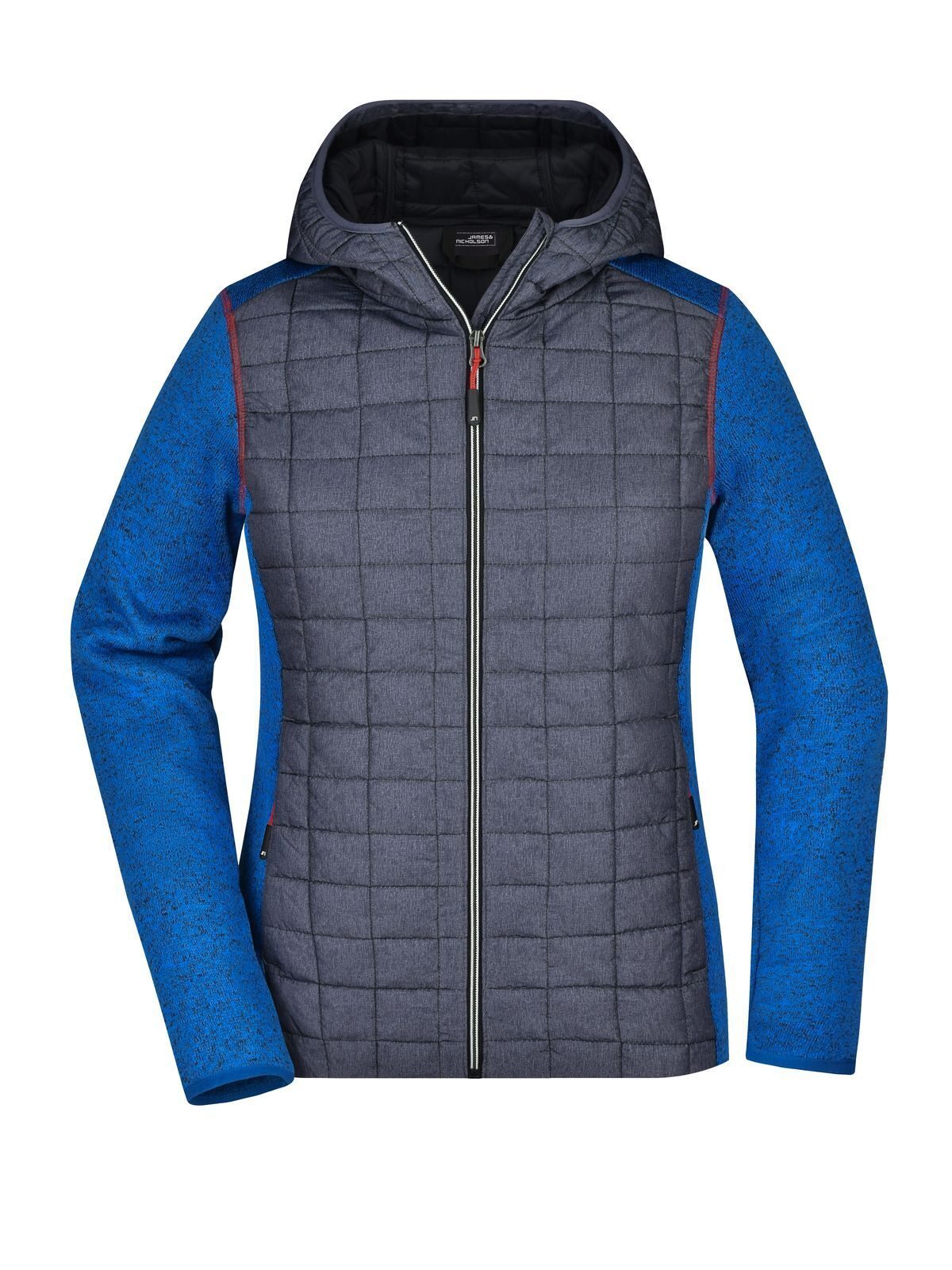 Ladies' Knitted Hybrid Jacket Damen – Daiber – Farbe royal-melange/anthracite-melan – individuell veredelbar
