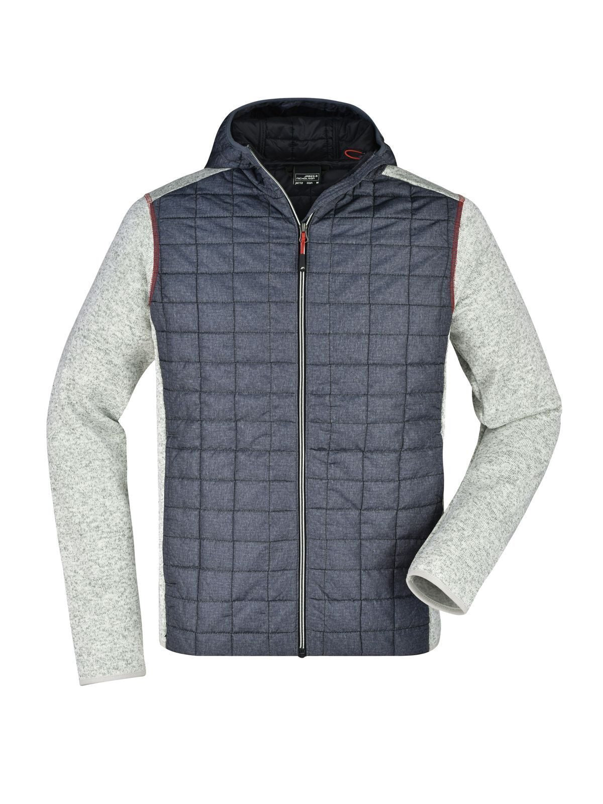 Knitted Hybrid Jacket Herren – Daiber – Farbe light-melange/anthracite-melan – individuell veredelbar