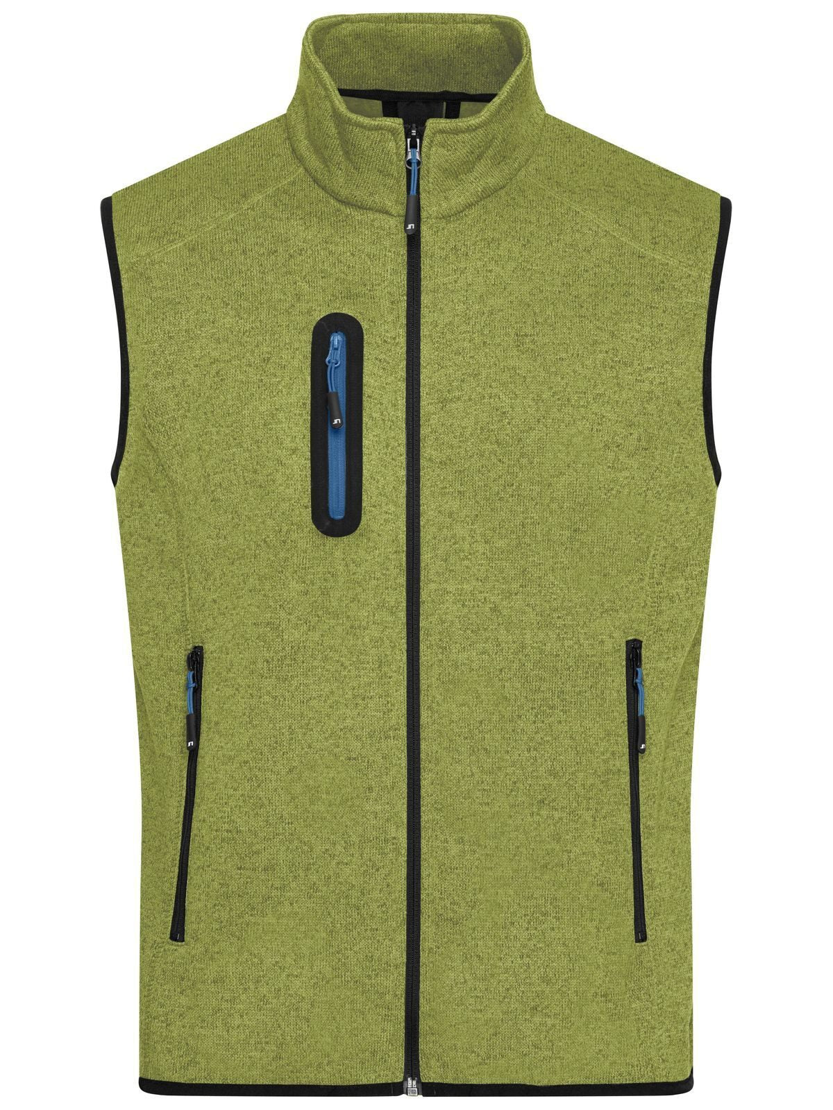 Knitted Fleece Vest Herren – Daiber – Farbe kiwi-melange/royal – individuell veredelbar