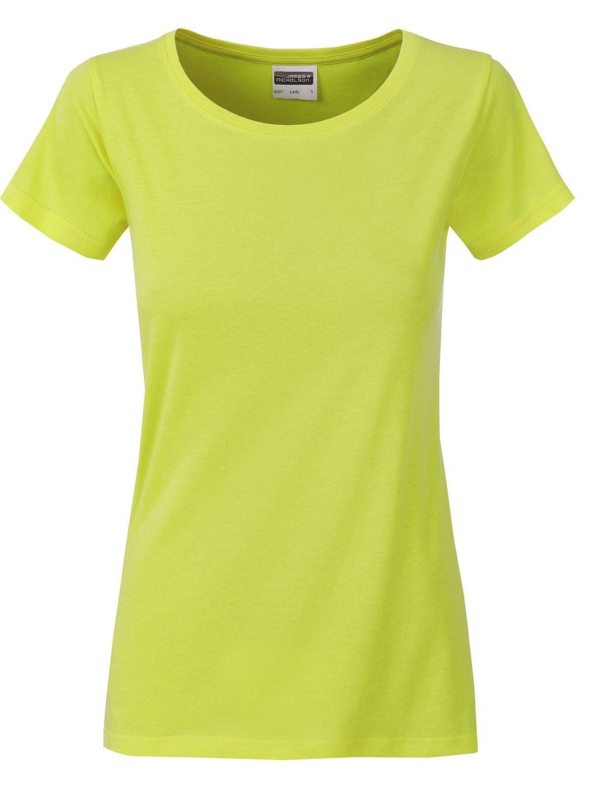 Ladies' Basic-T Damen T-Shirt – Daiber – Farbe acid-yellow – individuell veredelbar