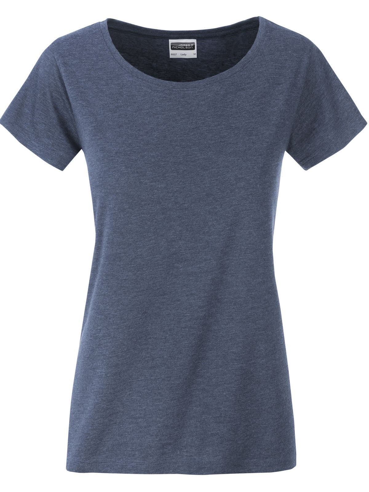 Ladies' Basic-T Damen T-Shirt – Daiber – Farbe light-denim-melange – individuell veredelbar