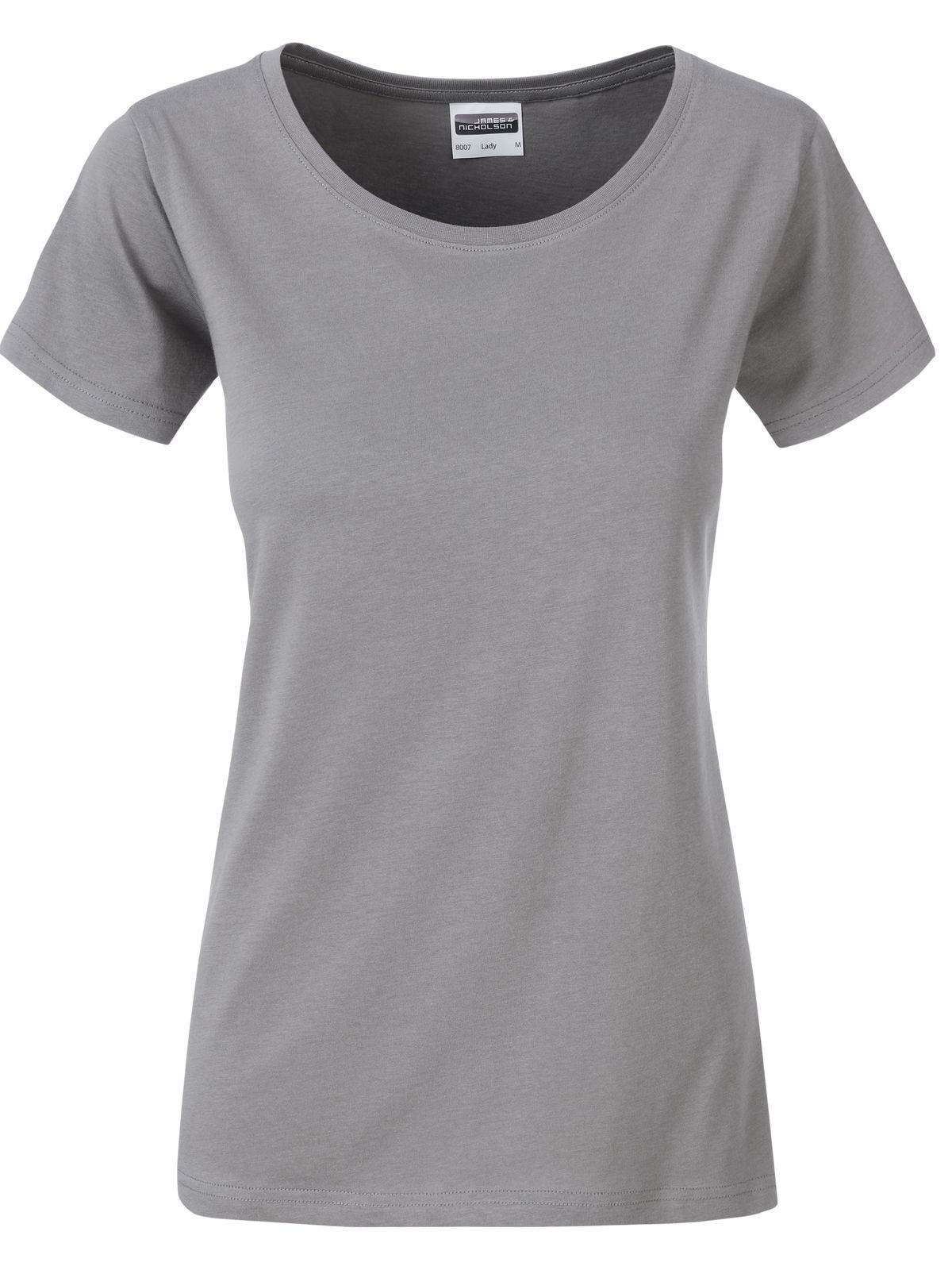 Ladies' Basic-T Damen T-Shirt – Daiber – Farbe steel-grey – individuell veredelbar