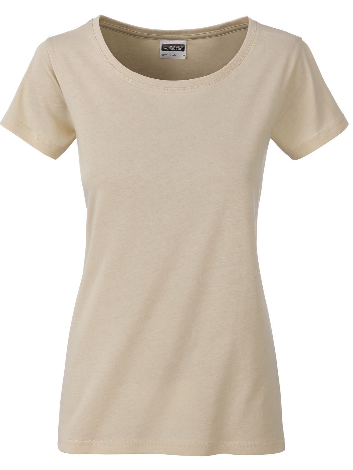 Ladies' Basic-T Damen T-Shirt – Daiber – Farbe Stein – individuell veredelbar