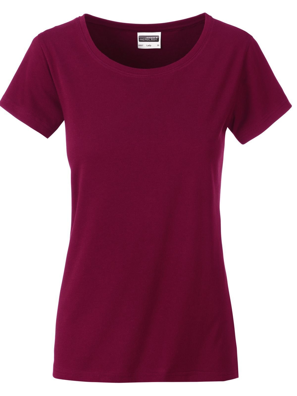 Ladies' Basic-T Damen T-Shirt – Daiber – Farbe Bordeaux – individuell veredelbar
