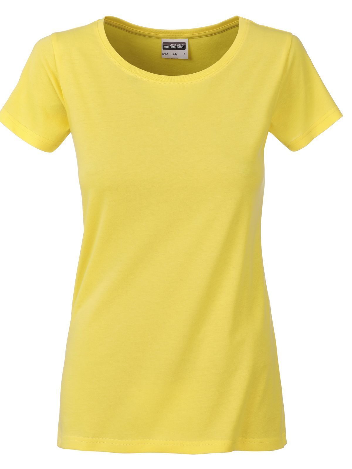 Ladies' Basic-T Damen T-Shirt – Daiber – Farbe Gelb – individuell veredelbar
