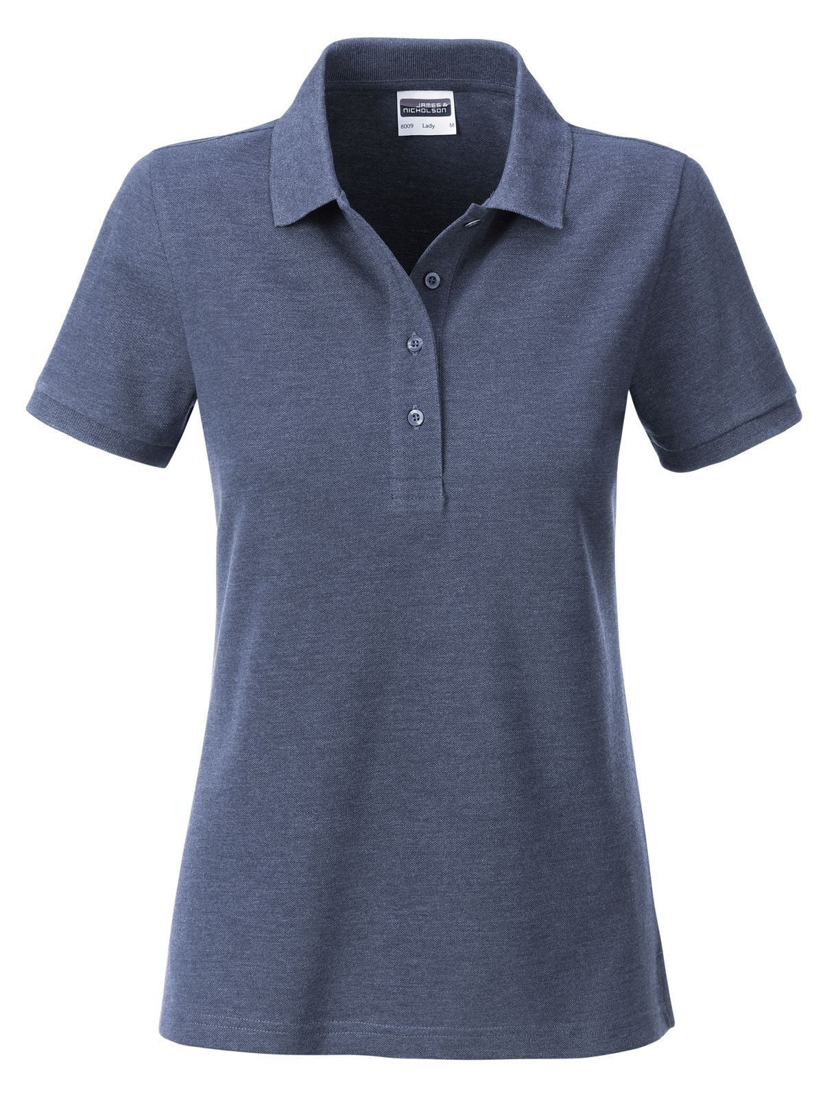 Ladies' Basic Polo Damen Poloshirt – Daiber – Farbe light-denim-melange – individuell veredelbar