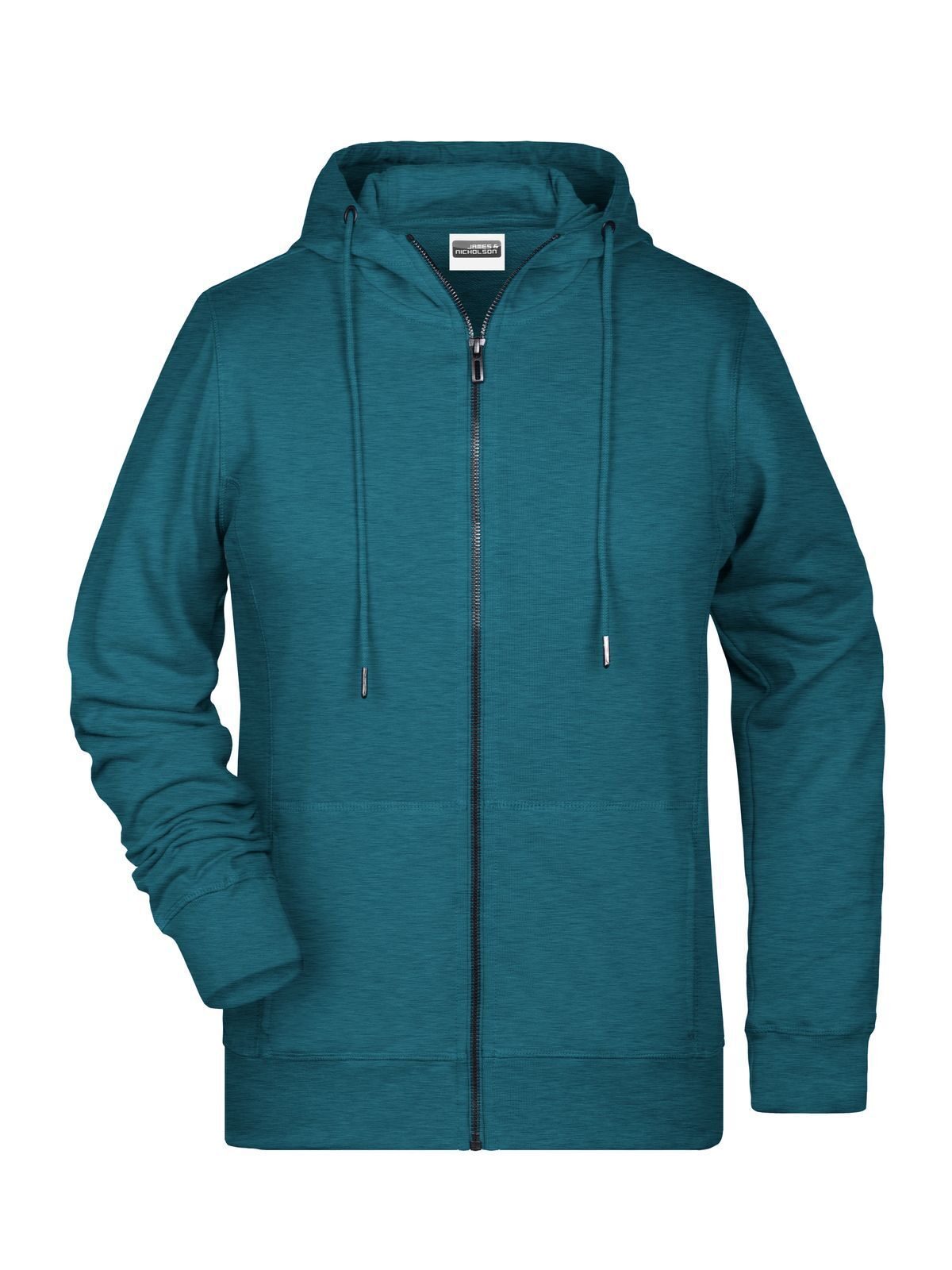 Ladies' Zip Hoody Damen Sweatshirt / Hoodie – Daiber – Farbe petrol-melange – individuell veredelbar