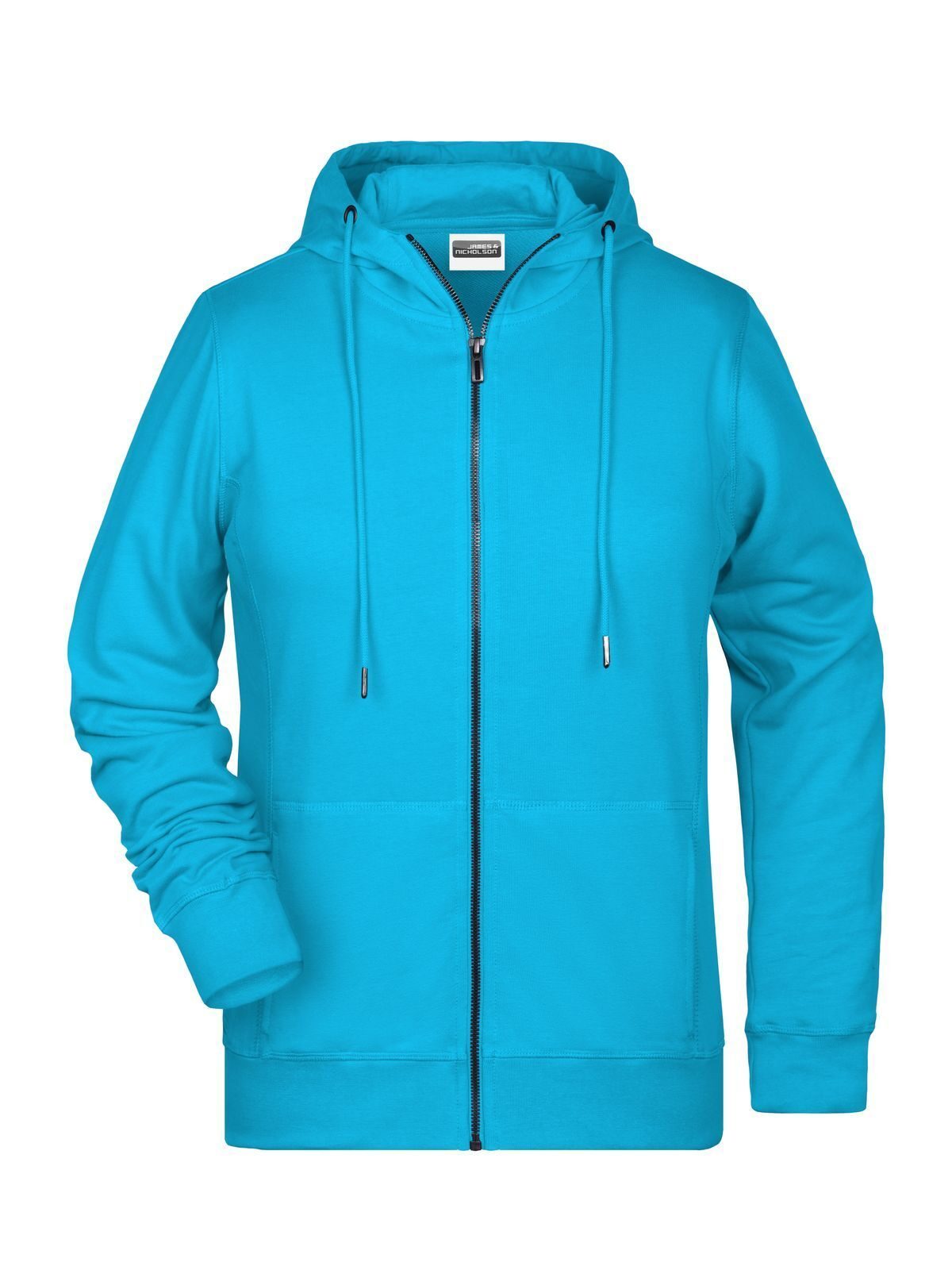 Ladies' Zip Hoody Damen Sweatshirt / Hoodie – Daiber – Farbe Türkis – individuell veredelbar