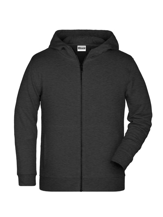 Zip Hoody Kinder Sweatshirt / Hoodie – Daiber – Farbe black-heather – individuell veredelbar