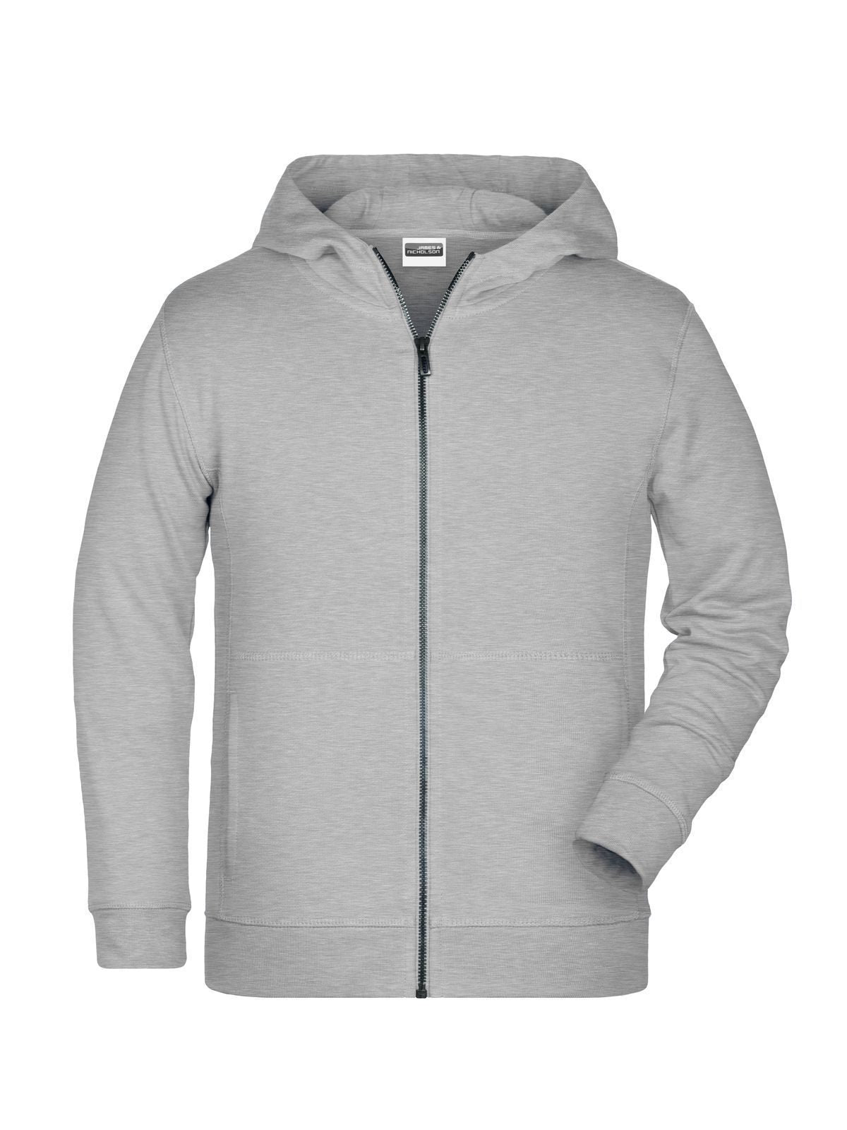 Zip Hoody Kinder Sweatshirt / Hoodie – Daiber – Farbe grey-heather – individuell veredelbar