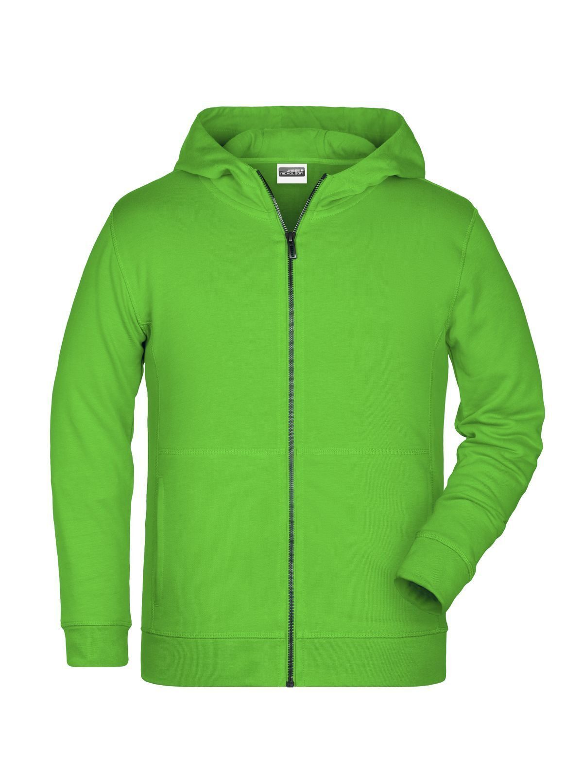 Zip Hoody Kinder Sweatshirt / Hoodie – Daiber – Farbe lime-green – individuell veredelbar