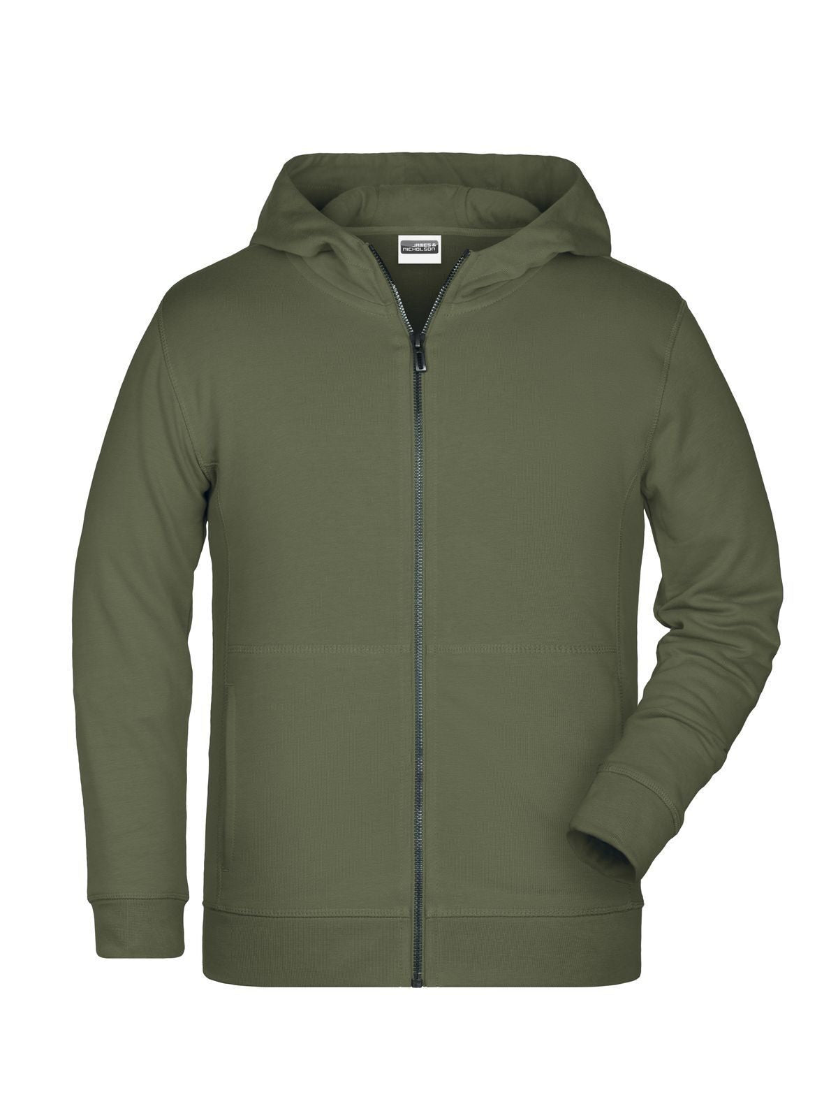 Zip Hoody Kinder Sweatshirt / Hoodie – Daiber – Farbe Olive – individuell veredelbar