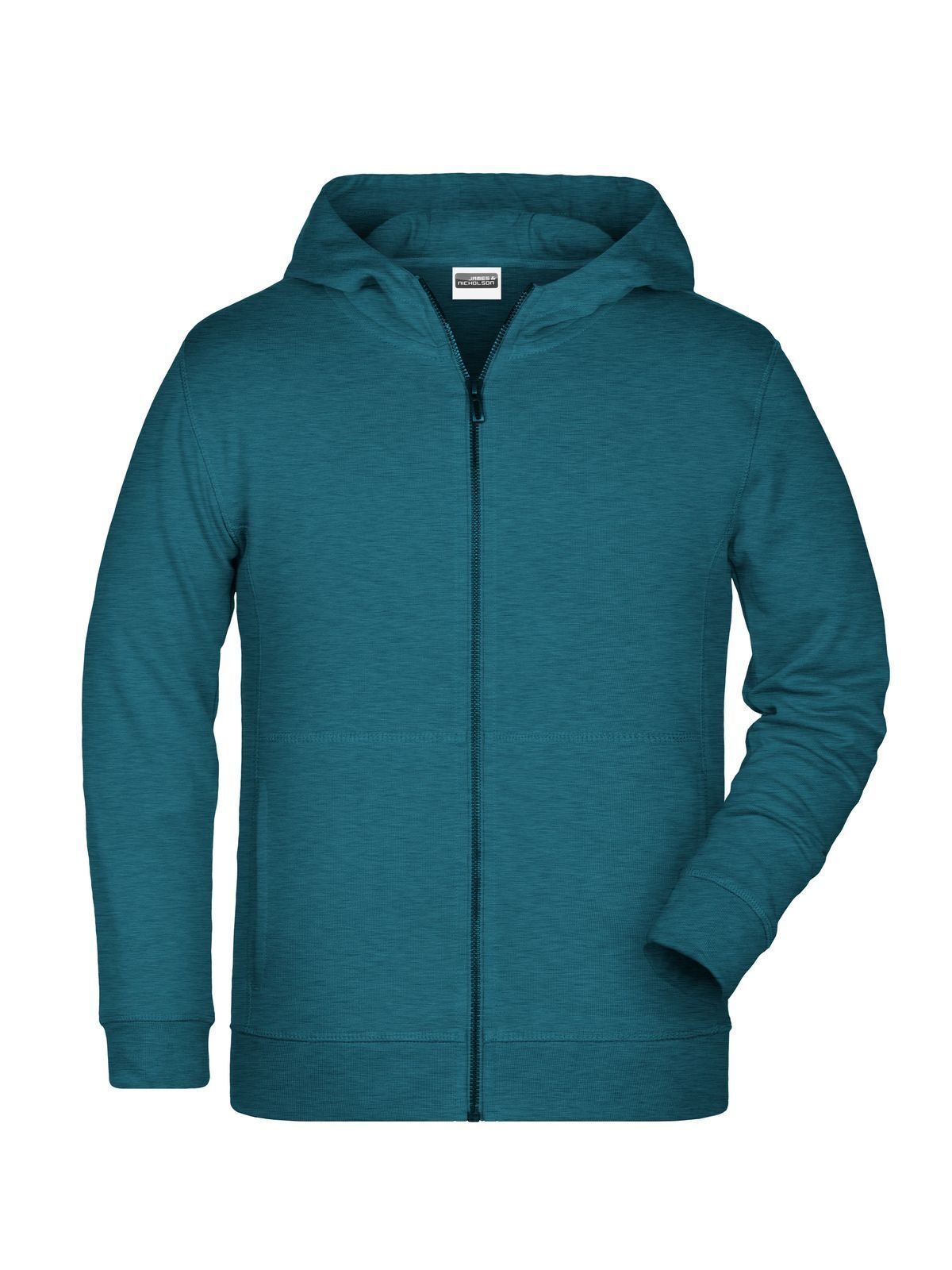 Zip Hoody Kinder Sweatshirt / Hoodie – Daiber – Farbe petrol-melange – individuell veredelbar