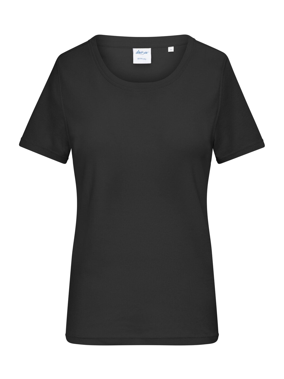 Ladies' 1:1 Rib Damen T-Shirt – Daiber – Farbe Schwarz – individuell veredelbar