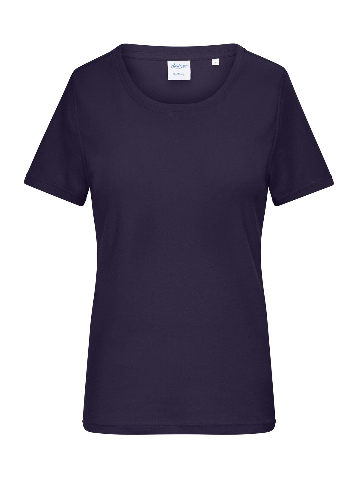 Ladies' 1:1 Rib Damen T-Shirt – Daiber – Farbe deep purple – individuell veredelbar