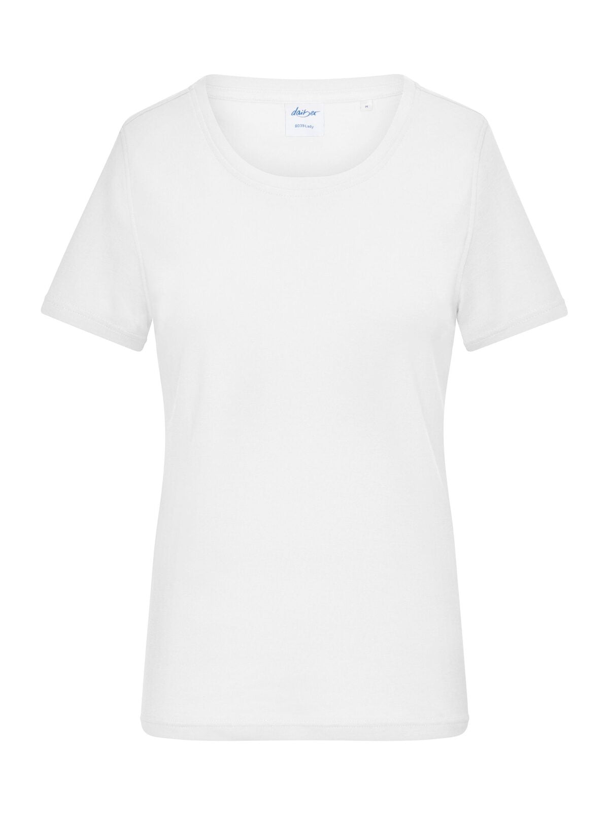 Ladies' 1:1 Rib Damen T-Shirt – Daiber – Farbe Weiß – individuell veredelbar