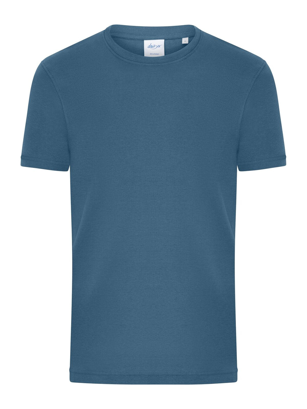 1:1 Rib Herren T-Shirt – Daiber – Farbe dusty blue – individuell veredelbar