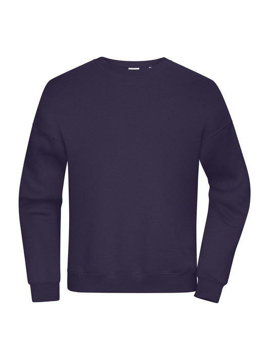 Oversized Sweat Unisex Sweatshirt / Hoodie – Daiber – Farbe deep purple – individuell veredelbar
