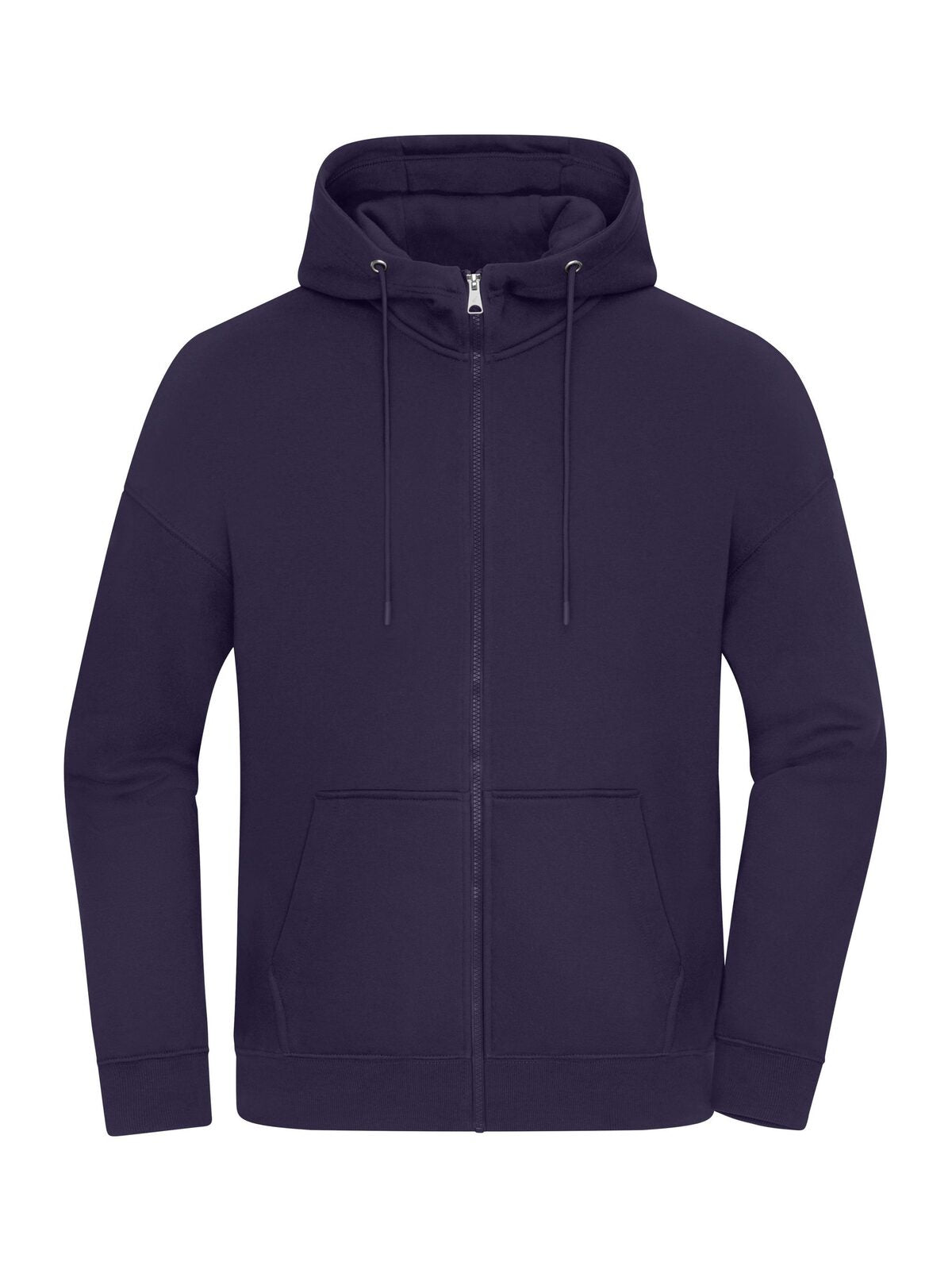 Oversized Hooded Jacket Unisex Sweatshirt / Hoodie – Daiber – Farbe deep purple – individuell veredelbar