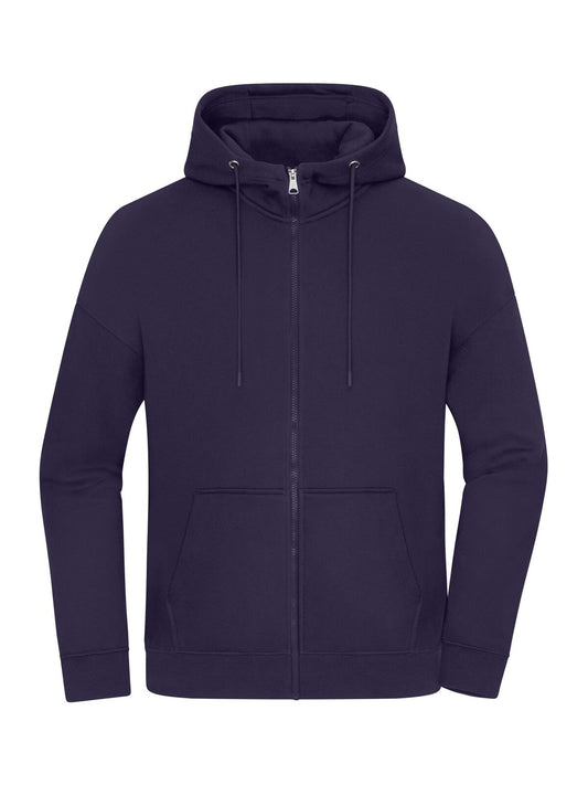 Oversized Hooded Jacket Unisex Sweatshirt / Hoodie – Daiber – Farbe deep purple – individuell veredelbar