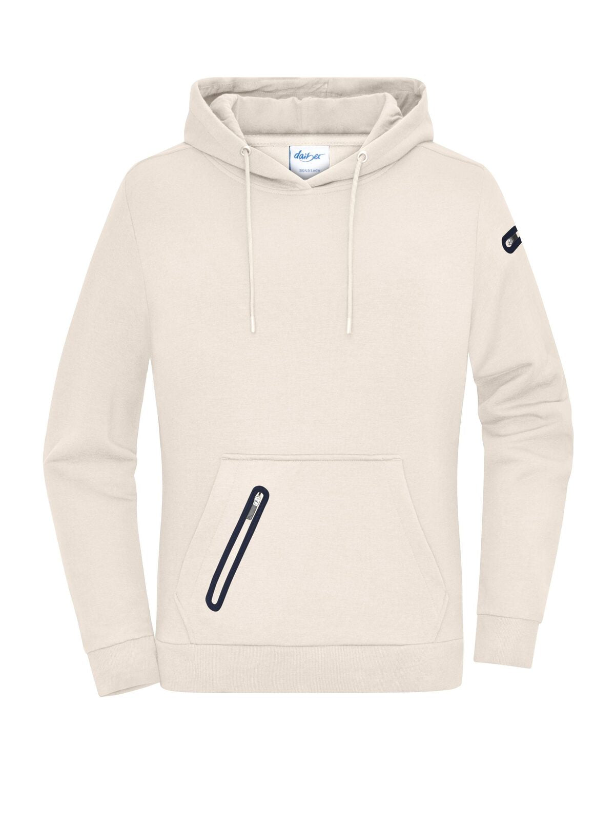 Ladies' Hoody Interlock Damen Sweatshirt / Hoodie – Daiber – Farbe sandstone – individuell veredelbar