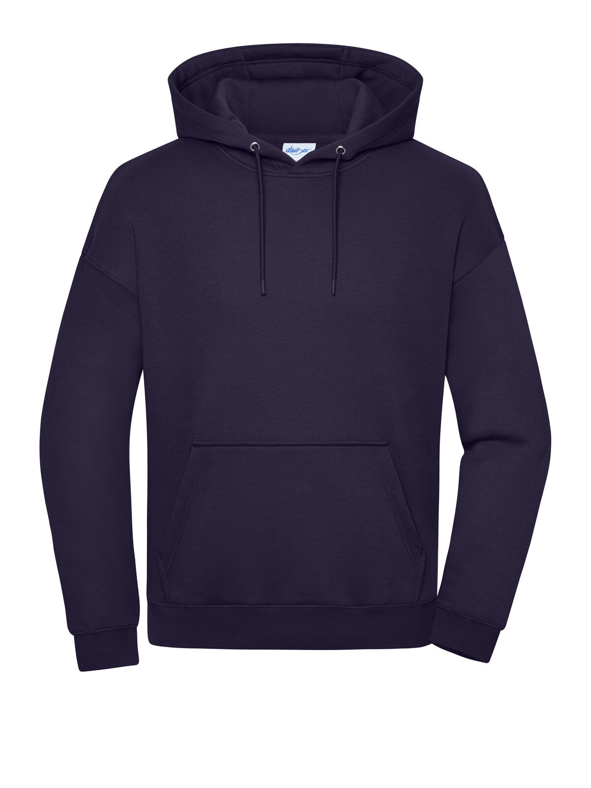 Oversized Sweat Hoody Unisex Sweatshirt / Hoodie – Daiber – Farbe deep purple – individuell veredelbar