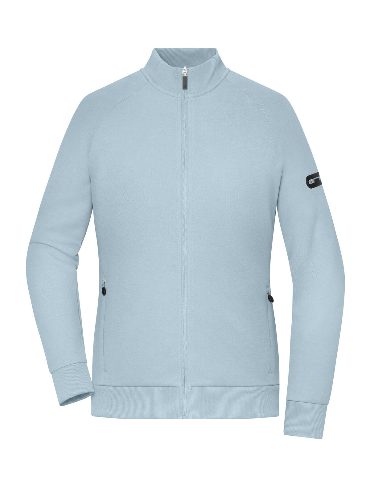 Ladies‘ Zip Jacket Interlock Damen Sweatshirt / Hoodie – Daiber – Farbe milky blue – individuell veredelbar