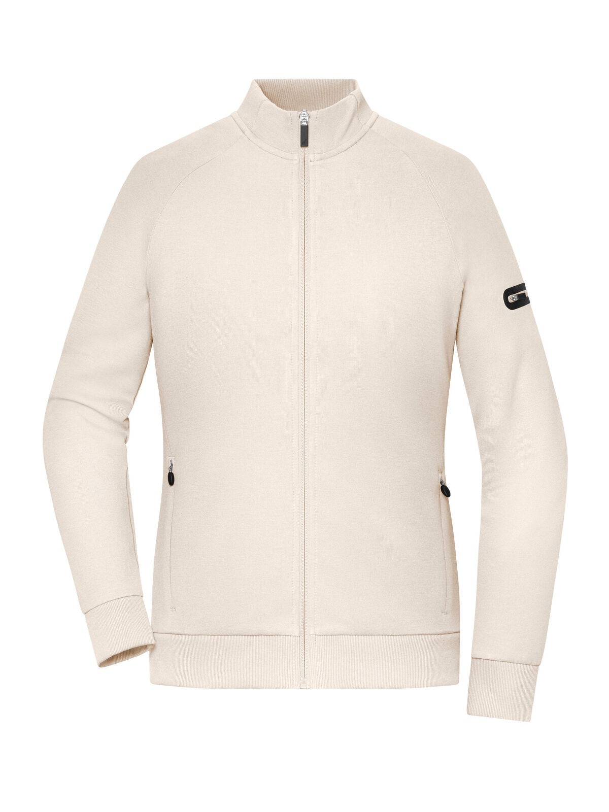 Ladies‘ Zip Jacket Interlock Damen Sweatshirt / Hoodie – Daiber – Farbe sandstone – individuell veredelbar