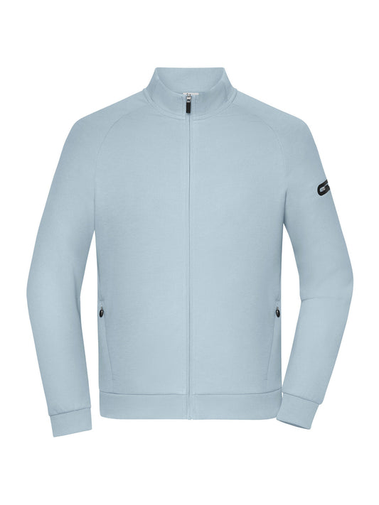 Men‘s Zip Jacket Interlock Herren Sweatshirt / Hoodie – Daiber – Farbe milky blue – individuell veredelbar