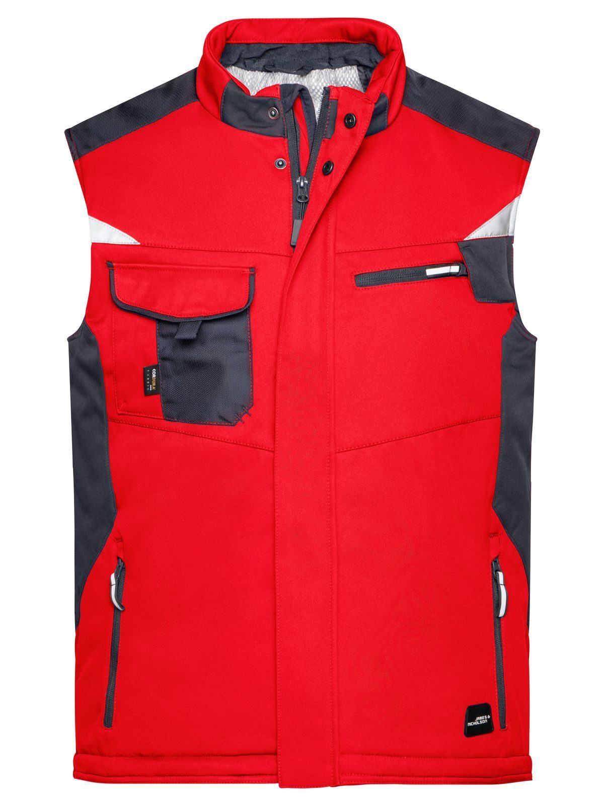 Craftsmen Softshell Vest - Strong Herren – Daiber – Farbe red/black – individuell veredelbar
