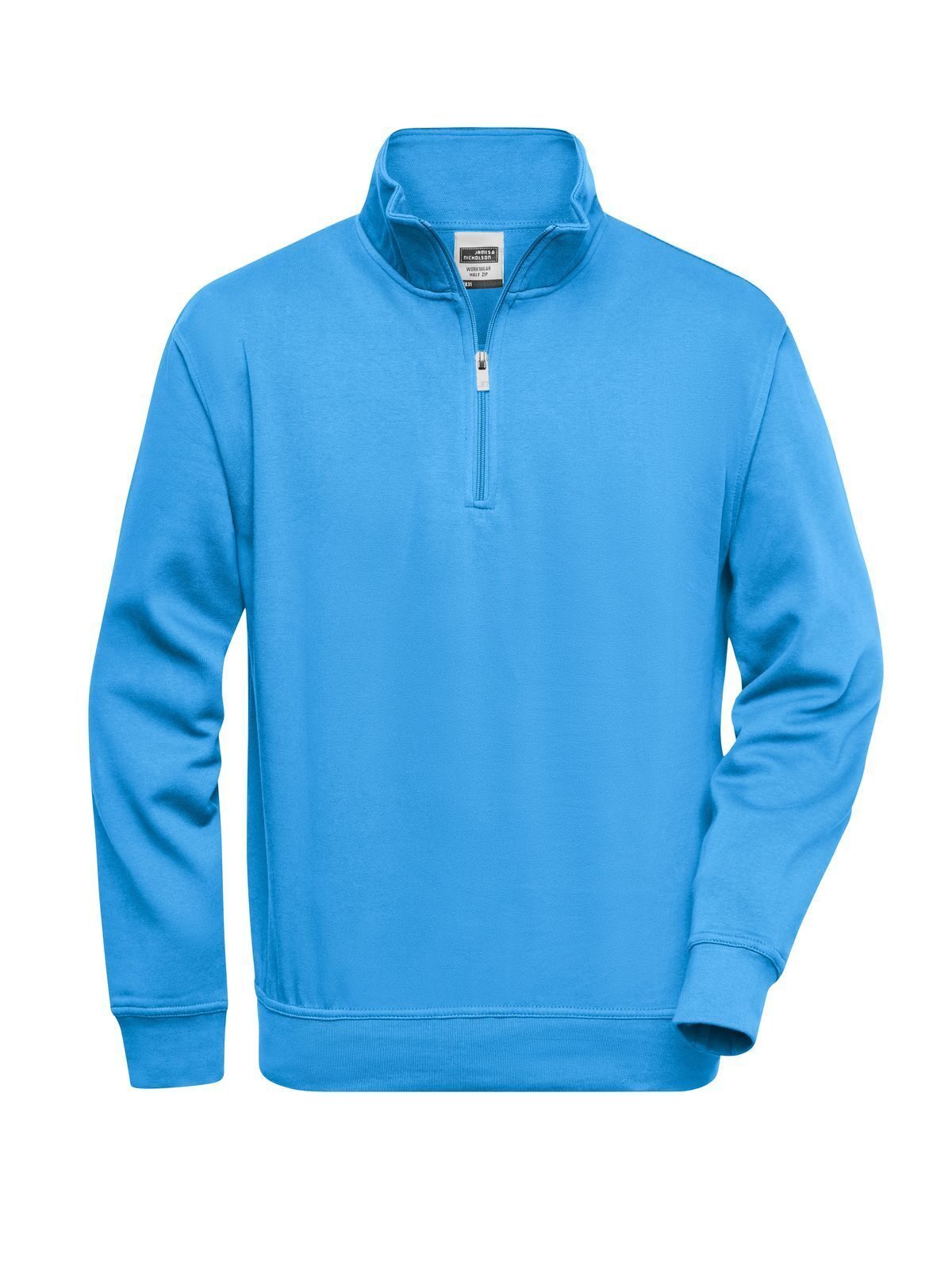 Workwear Half Zip Sweat Herren Sweatshirt / Hoodie – Daiber – Farbe Aqua – individuell veredelbar