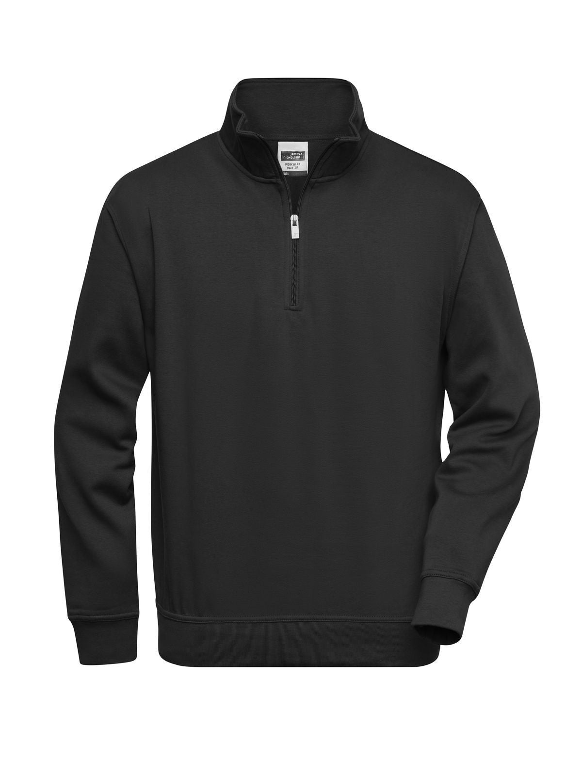 Workwear Half Zip Sweat Herren Sweatshirt / Hoodie – Daiber – Farbe Schwarz – individuell veredelbar