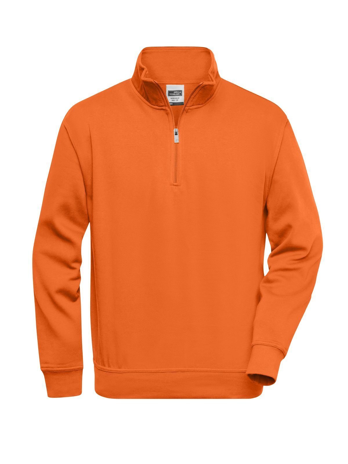 Workwear Half Zip Sweat Herren Sweatshirt / Hoodie – Daiber – Farbe Orange – individuell veredelbar
