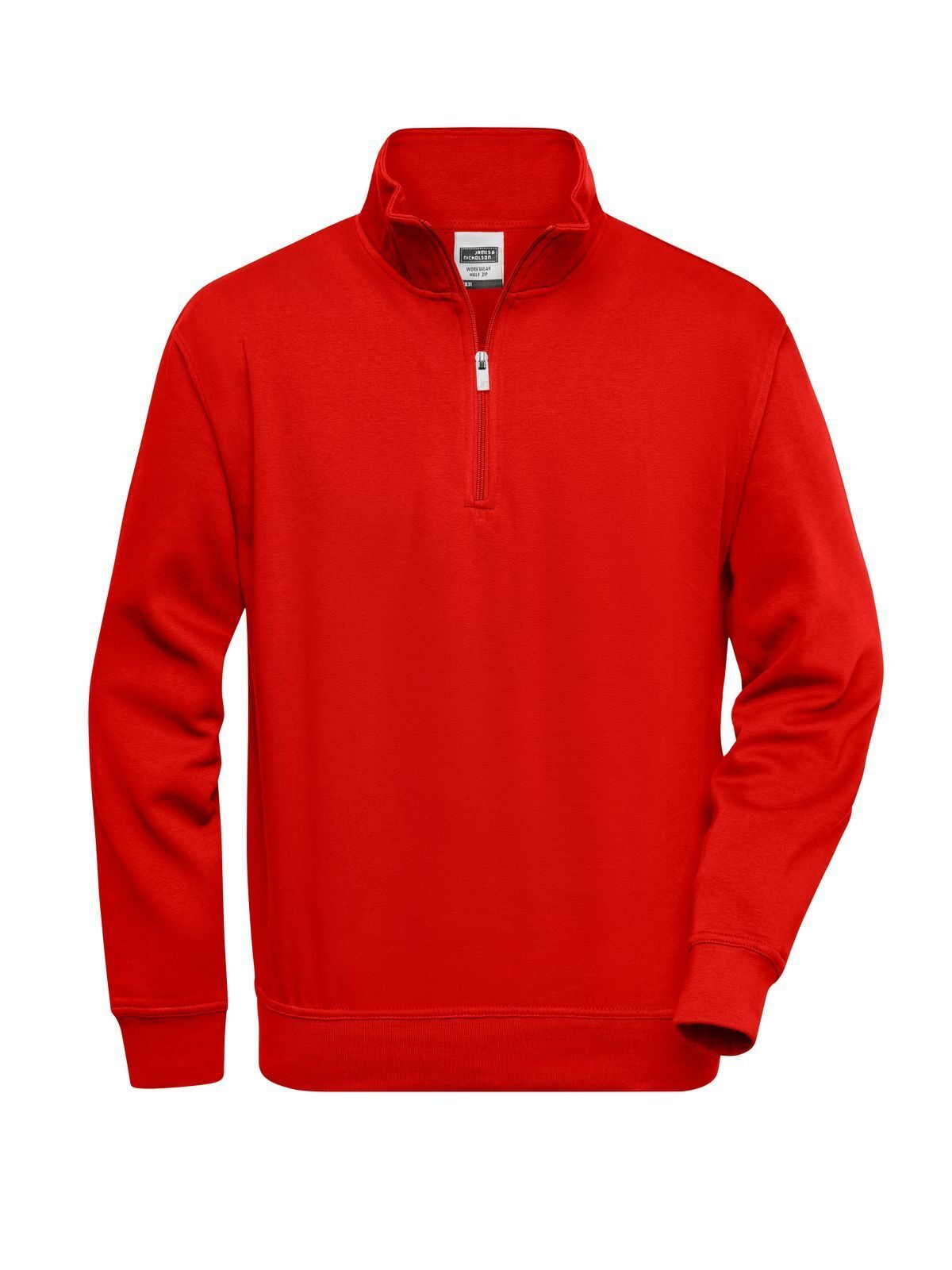 Workwear Half Zip Sweat Herren Sweatshirt / Hoodie – Daiber – Farbe Rot – individuell veredelbar