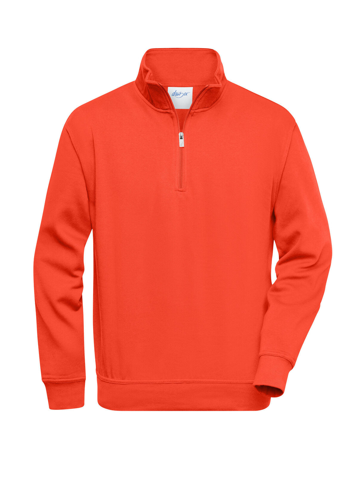 Workwear Half Zip Sweat Herren Sweatshirt / Hoodie – Daiber – Farbe spicy-orange – individuell veredelbar