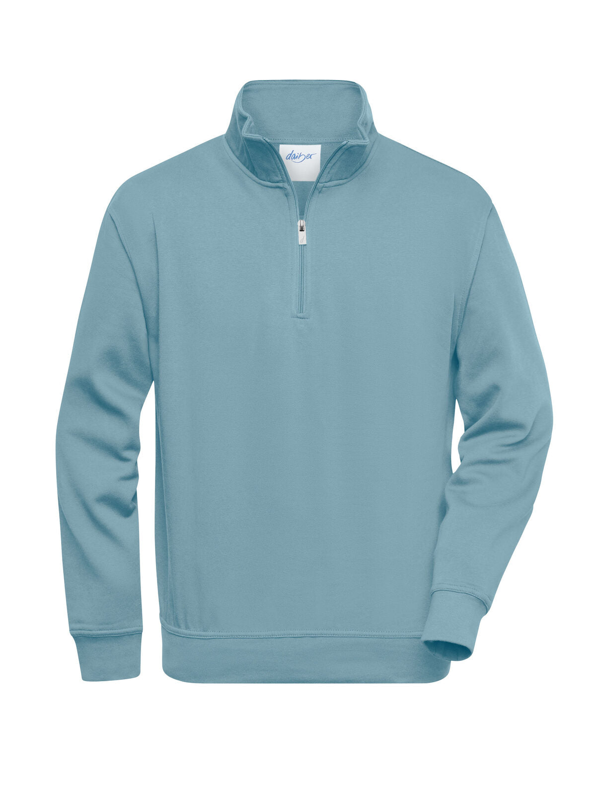 Workwear Half Zip Sweat Herren Sweatshirt / Hoodie – Daiber – Farbe steel-blue – individuell veredelbar