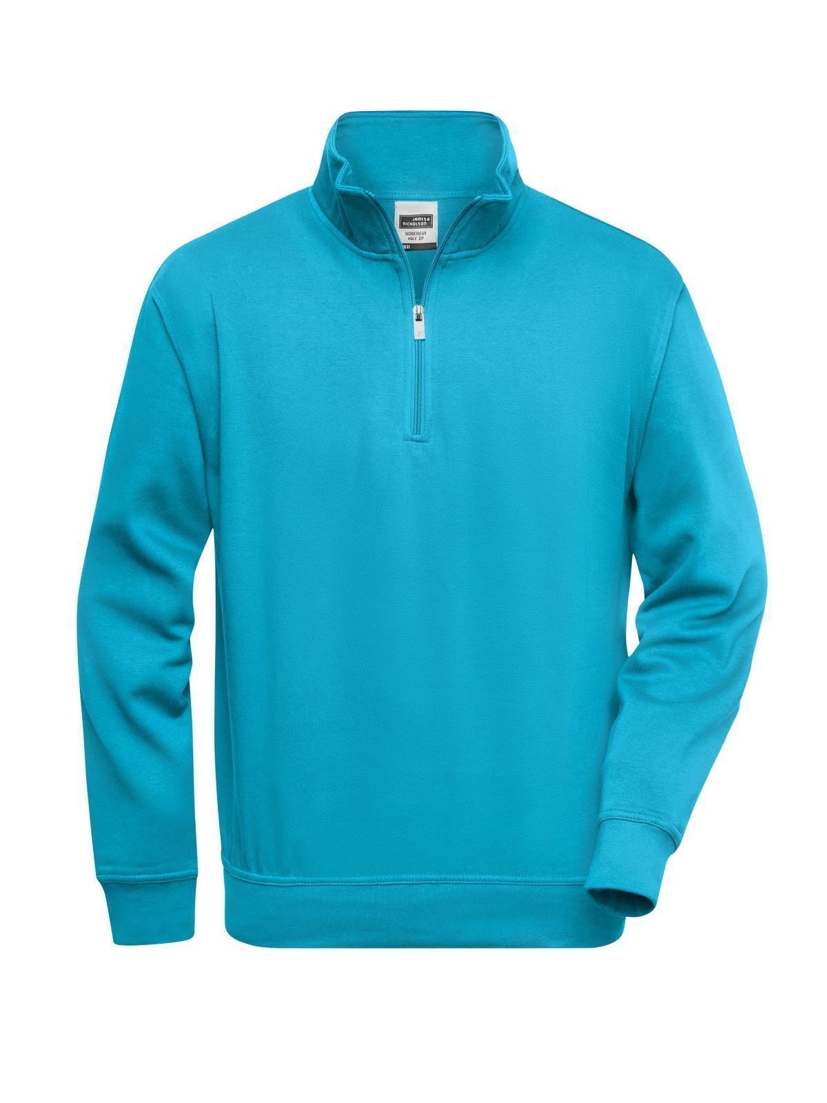 Workwear Half Zip Sweat Herren Sweatshirt / Hoodie – Daiber – Farbe Türkis – individuell veredelbar