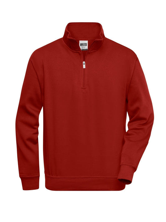 Workwear Half Zip Sweat Herren Sweatshirt / Hoodie – Daiber – Farbe Bordeaux – individuell veredelbar