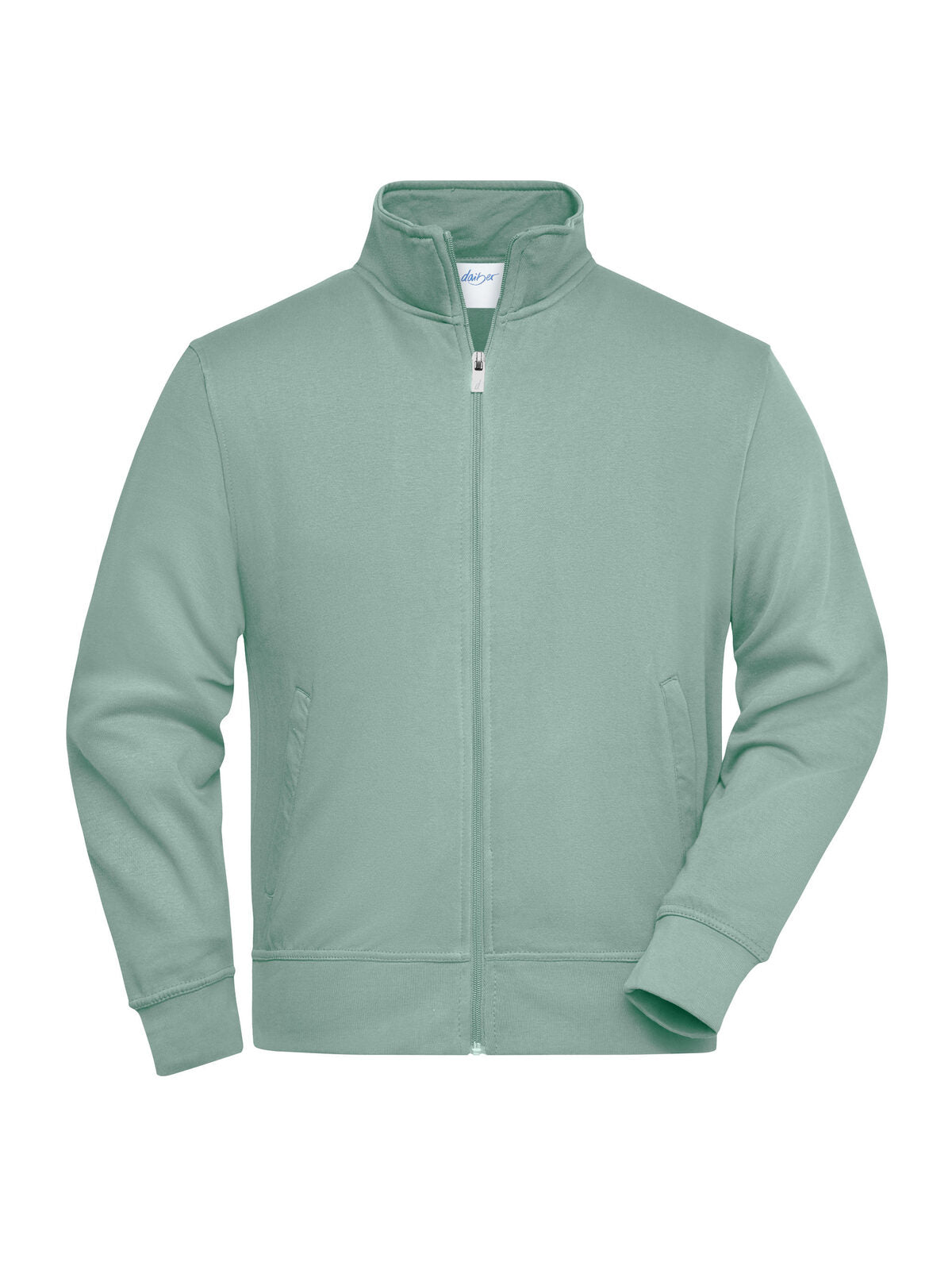 Workwear Sweat Jacket Herren Sweatshirt / Hoodie – Daiber – Farbe foggy-green – individuell veredelbar