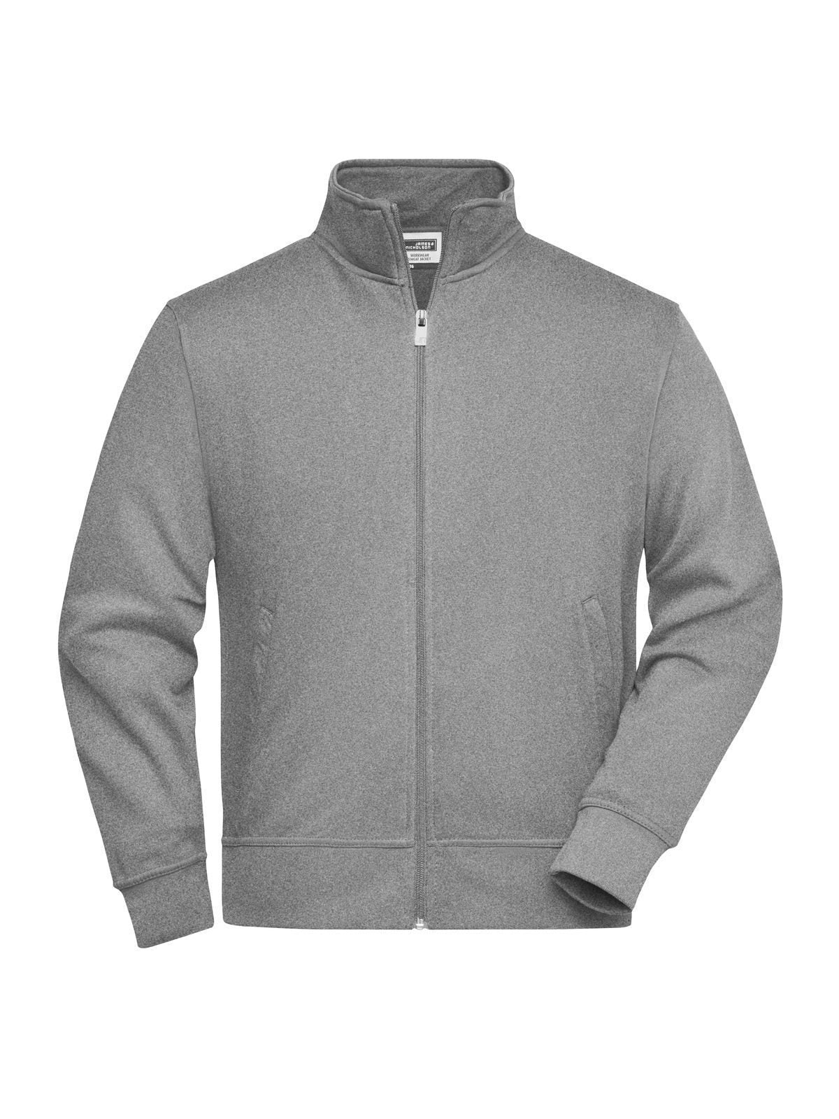 Workwear Sweat Jacket Herren Sweatshirt / Hoodie – Daiber – Farbe grey-heather – individuell veredelbar