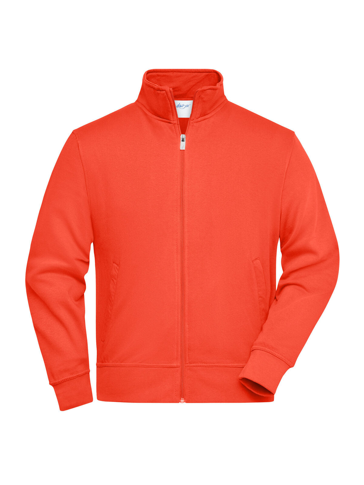 Workwear Sweat Jacket Herren Sweatshirt / Hoodie – Daiber – Farbe spicy-orange – individuell veredelbar