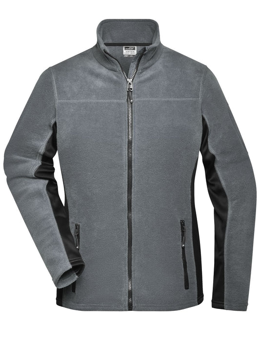 Ladies' Workwear Fleece Jacket - Strong Damen – Daiber – Farbe carbon/black – individuell veredelbar