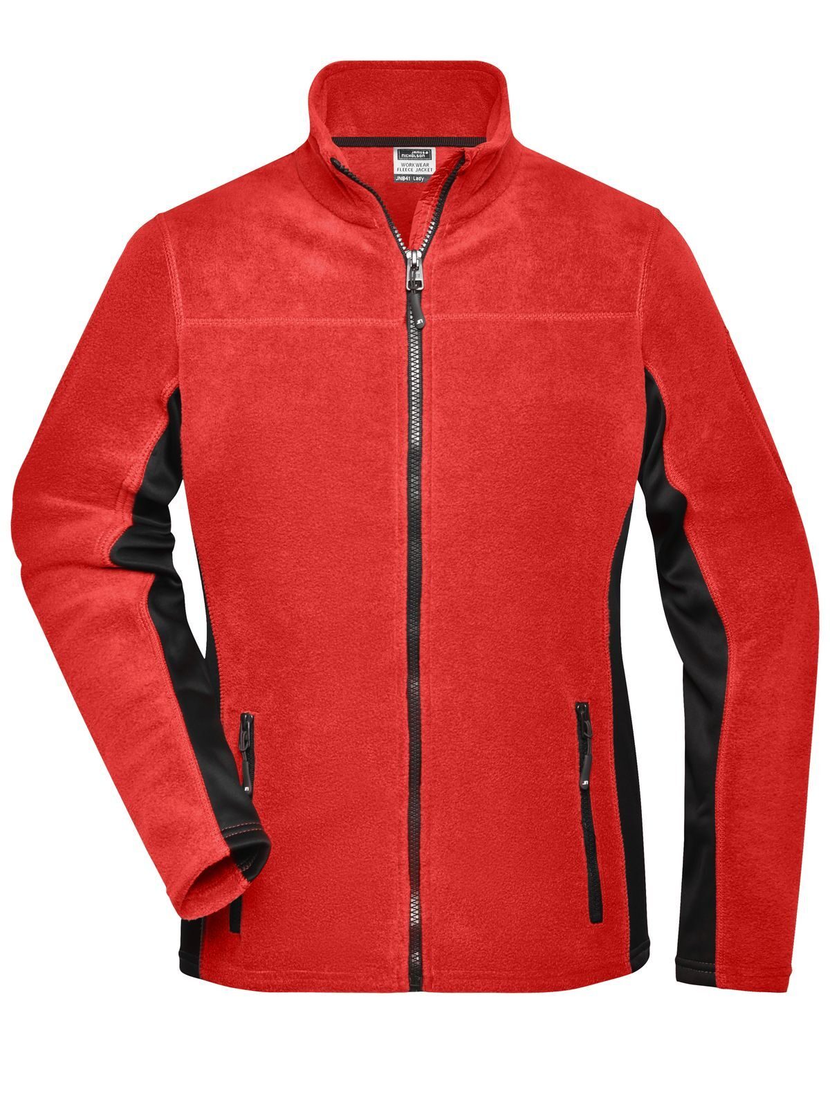Ladies' Workwear Fleece Jacket - Strong Damen – Daiber – Farbe red/black – individuell veredelbar