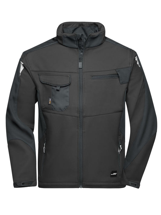 Workwear Softshell Jacket - Strong – Daiber – Farbe black/black – individuell veredelbar