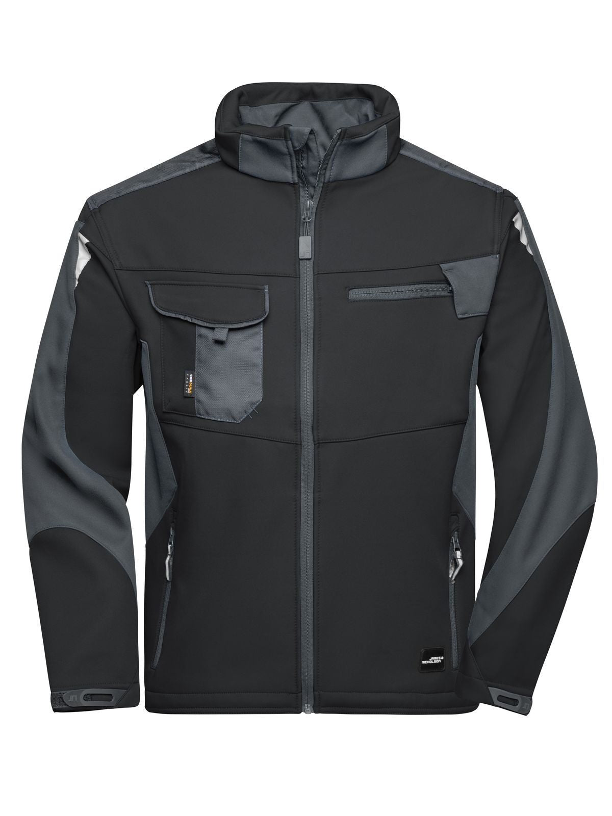 Workwear Softshell Jacket - Strong – Daiber – Farbe black/carbon – individuell veredelbar