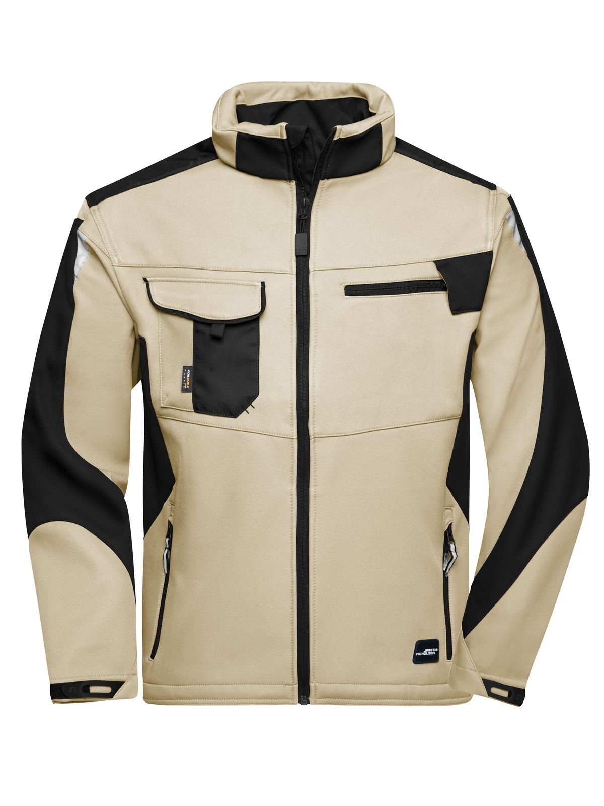 Workwear Softshell Jacket - Strong – Daiber – Farbe stone/black – individuell veredelbar