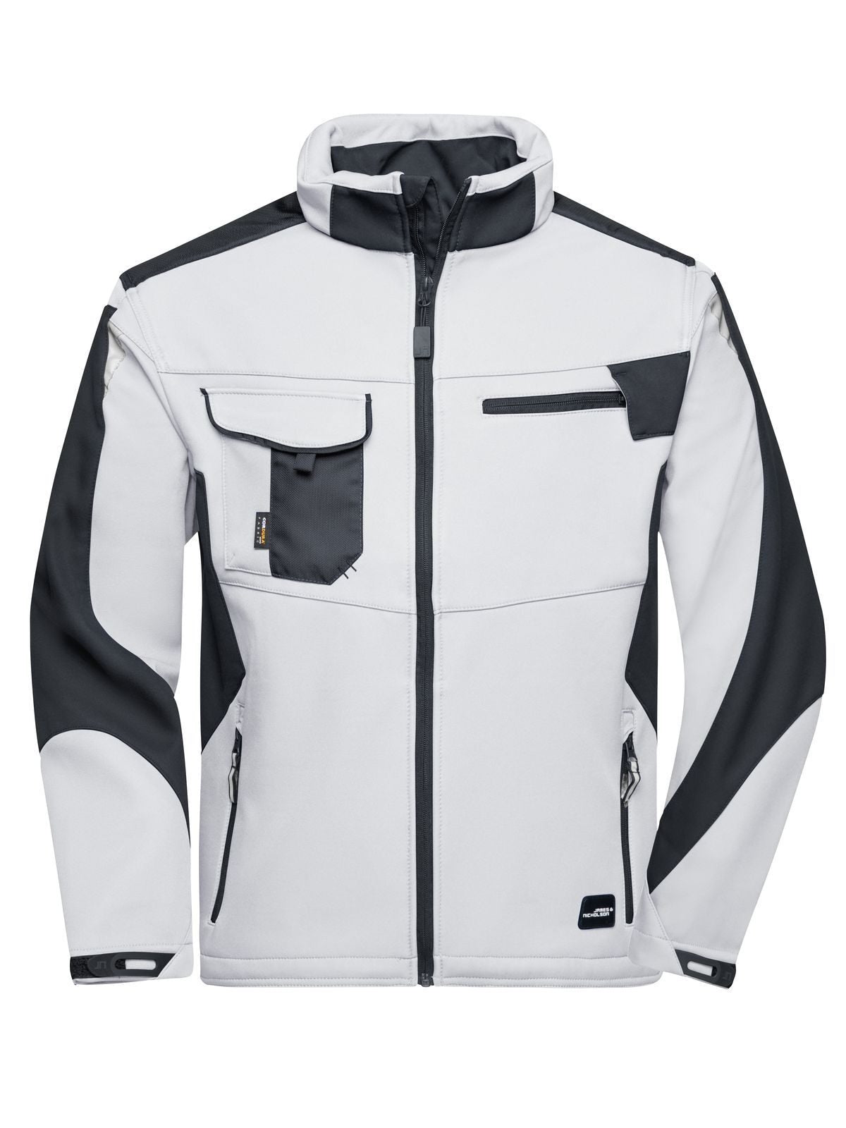 Workwear Softshell Jacket - Strong – Daiber – Farbe white/carbon – individuell veredelbar