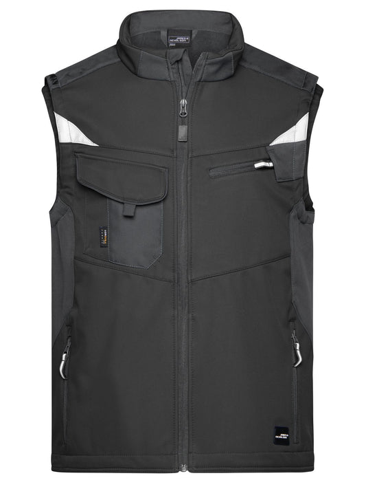 Workwear Softshell Vest - Strong – Daiber – Farbe black/black – individuell veredelbar