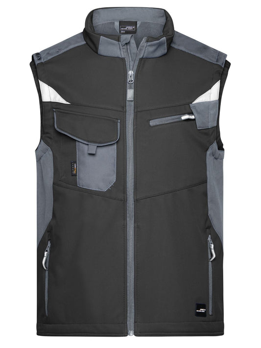 Workwear Softshell Vest - Strong – Daiber – Farbe black/carbon – individuell veredelbar