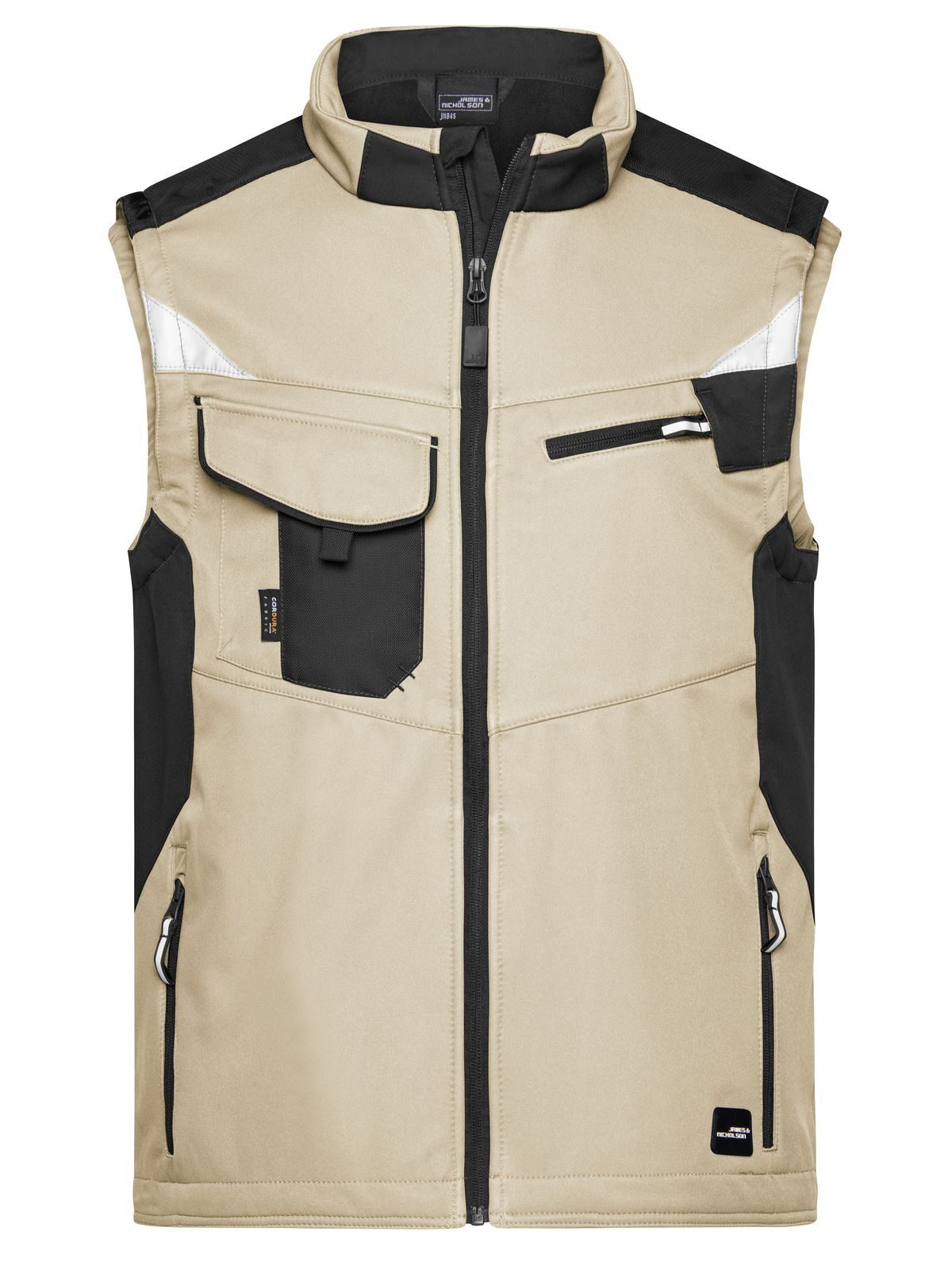 Workwear Softshell Vest - Strong – Daiber – Farbe stone/black – individuell veredelbar